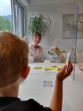 Mobile Plexiglas Schutzwand