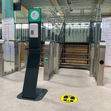 Bodensticker mit Mindestabstands-Hinweis