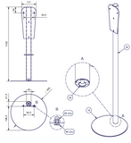 Desinfektionssteher SLIM, mit SENSOR