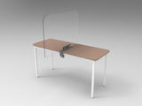Mobiles Plexiglas Tisch-Trennwand-System für Bildungseinrichtungen